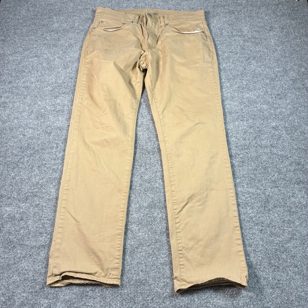 Levi's 541 Athletic Taper Pants Mens 34x30 Tan Stretch Chino Twill 5 Pocket